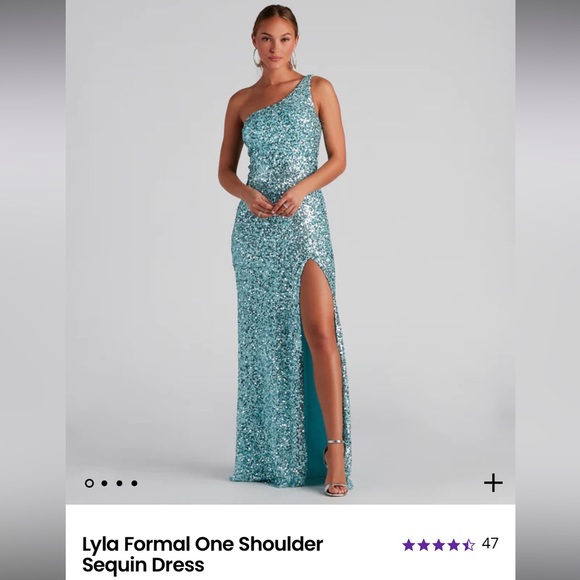 lyla formal one shoulder sequin dress Windsor | Dresses | Sequined Prom Size M Design_Soft Lovies